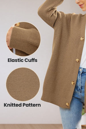 Relaxed Fit Oversized Button Down Knitwear Cardigan