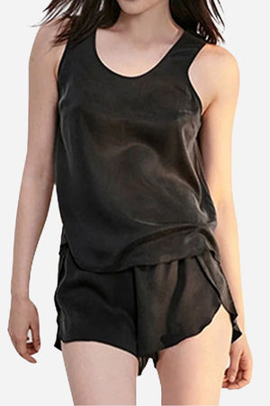 Essentials Mulberry Silk  Tank & Shorts Set