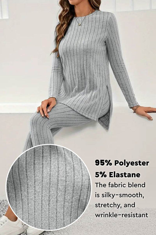 Butter Touch Ribbed Two-Piece Set