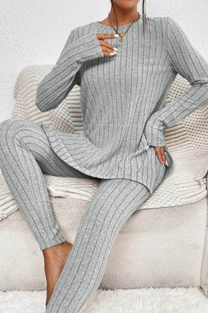 Butter Touch Ribbed Two-Piece Set