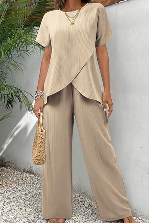 Textured Elegance Two-Piece Set