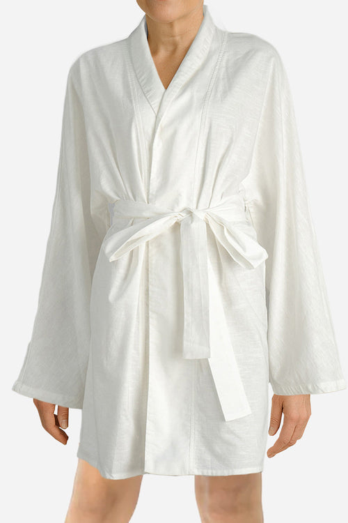 Cotton-Linen Blend Luxury Spa Robe