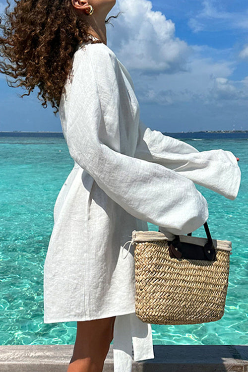 Cotton-Linen Blend Luxury Spa Robe