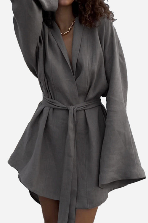 Cotton-Linen Blend Luxury Spa Robe