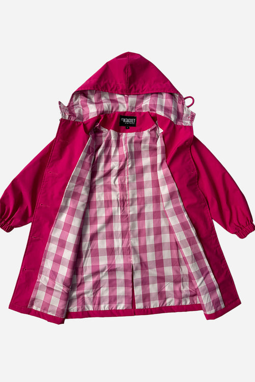 Junior Water Resistant Oversized Hooded Windbreaker Rain Jacket