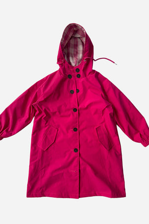 Junior Water Resistant Oversized Hooded Windbreaker Rain Jacket