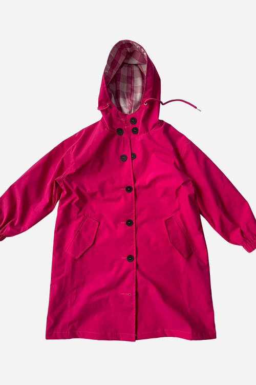 Junior Water Resistant Oversized Hooded Windbreaker Rain Jacket
