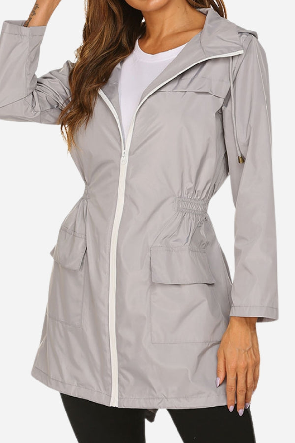 Outdoor and Travel Hooded Raincoat Windbreaker Jacket