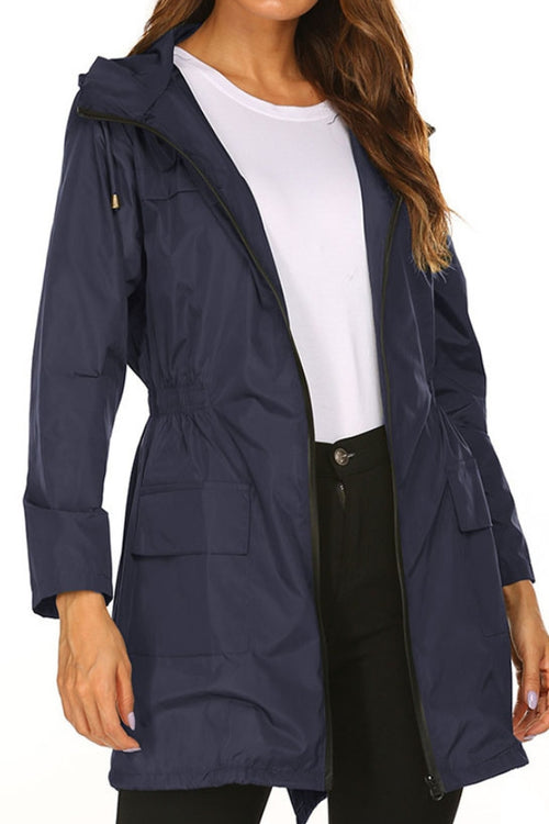 Outdoor and Travel Hooded Raincoat Windbreaker Jacket