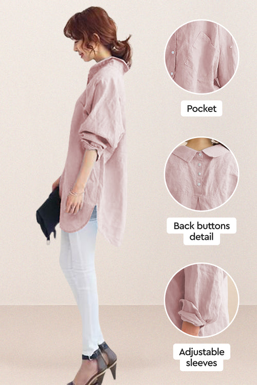Oversized 100% Cotton Linen Shirt
