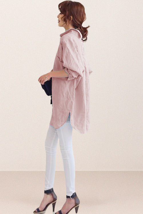 Oversized 100% Cotton Linen Shirt
