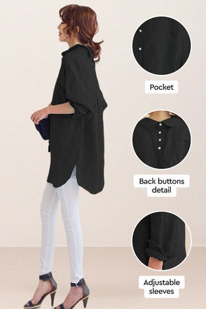Oversized 100% Cotton Linen Shirt