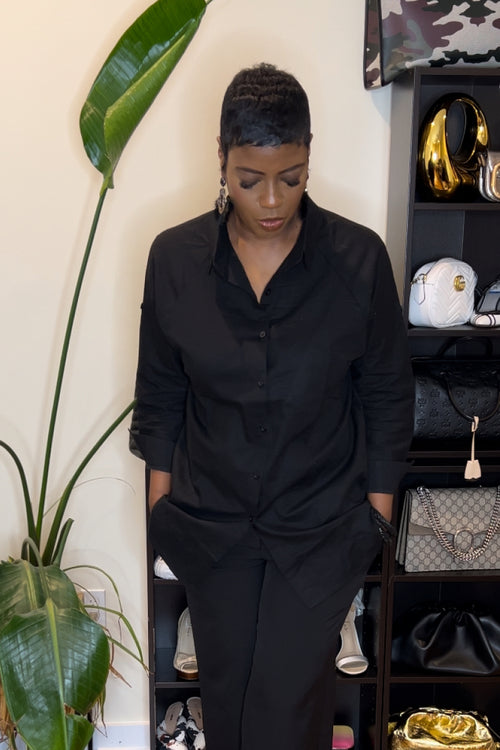 Oversized 100% Cotton Linen Shirt