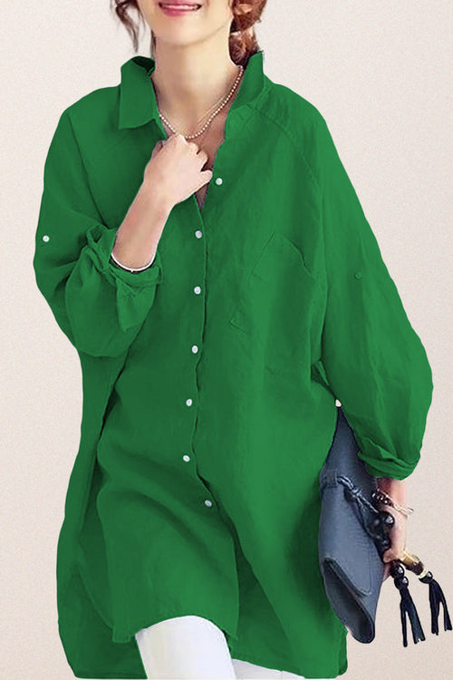 Oversized 100% Cotton Linen Shirt