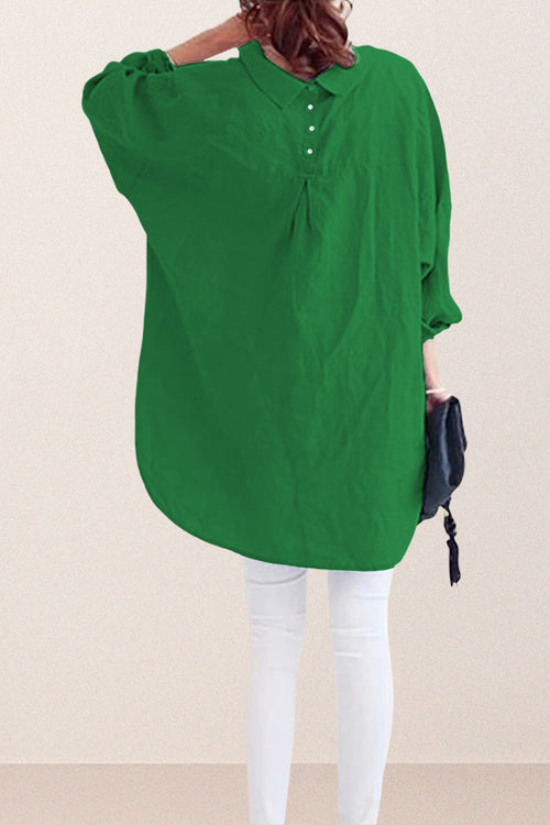 Oversized 100% Cotton Linen Shirt