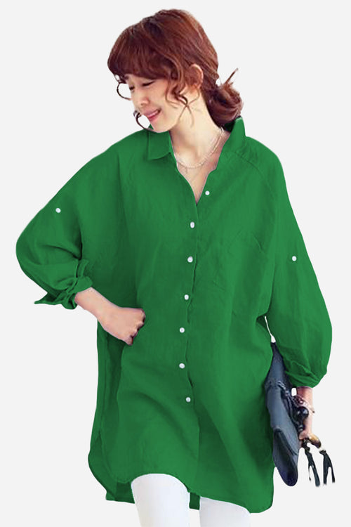 Oversized 100% Cotton Linen Shirt
