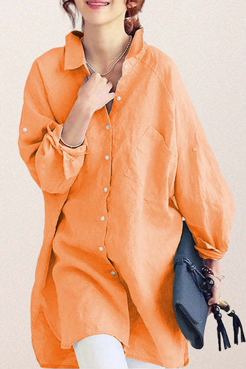Oversized 100% Cotton Linen Shirt