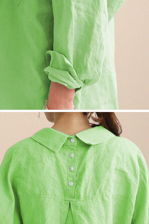 Oversized 100% Cotton Linen Shirt