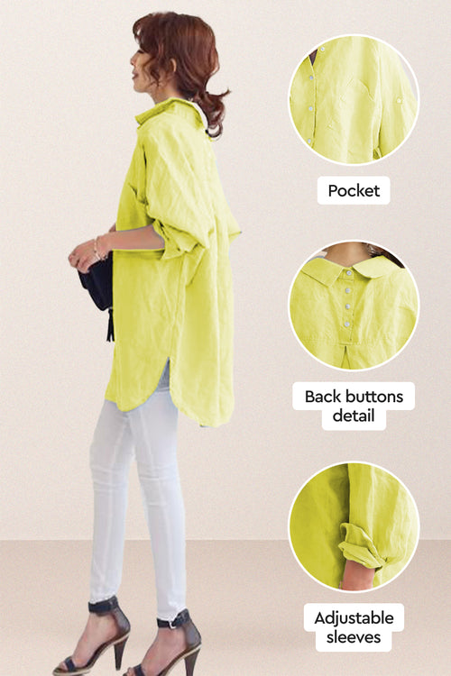 Oversized 100% Cotton Linen Shirt