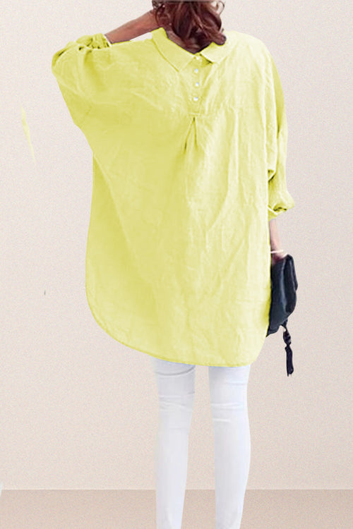 Oversized 100% Cotton Linen Shirt