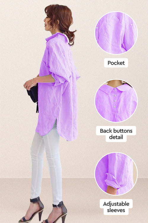 Oversized 100% Cotton Linen Shirt