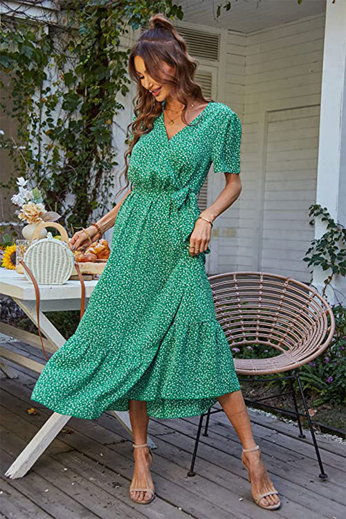 Charming Floral Boho Maxi Dress